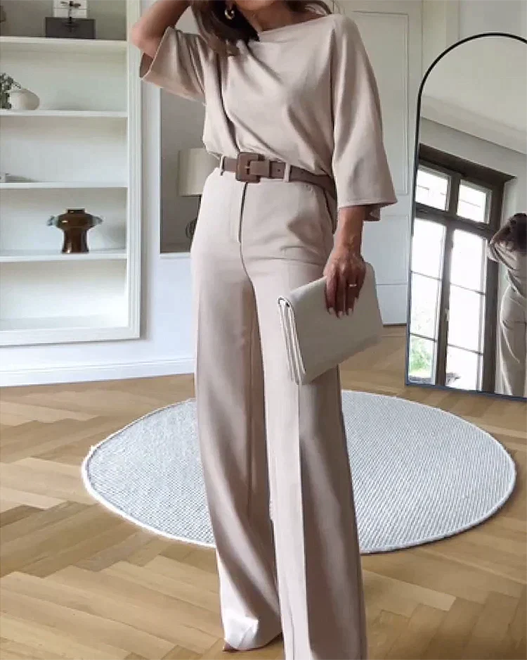 Image of Women's Wide Leg Two-Piece Set