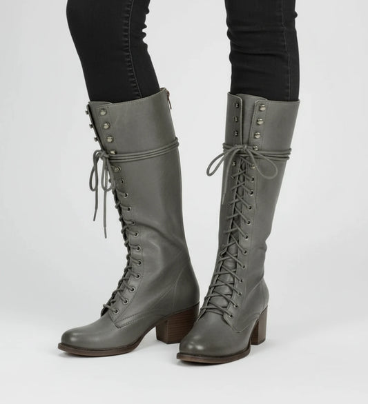Women's Combat Block Heel Boots image