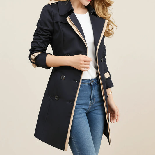 Women's Double-Breasted Trench Coat