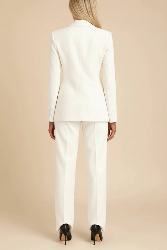 Women's Elegant Business Suit Set with Tailored Long Blazer