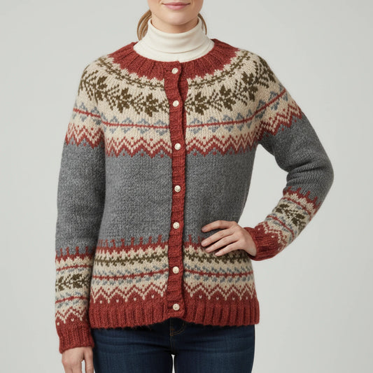 Women's Fair Isle Cardigan Sweater image