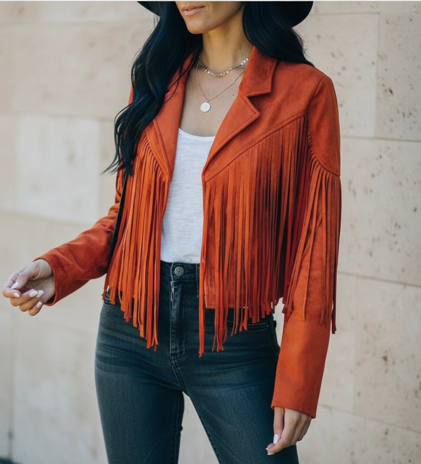 Women's Fringed Moto Jacket