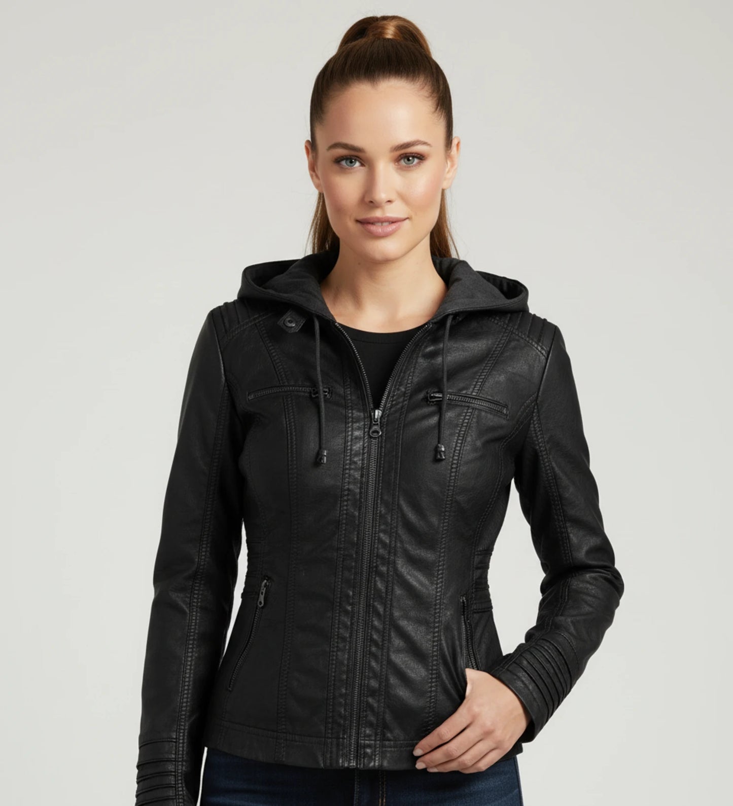 Women's Hooded Fitted Jacket image