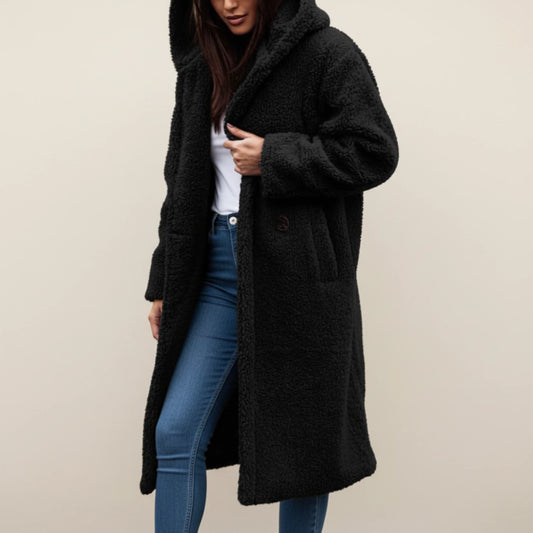 Women's Long Hooded Teddy Winter Coat
