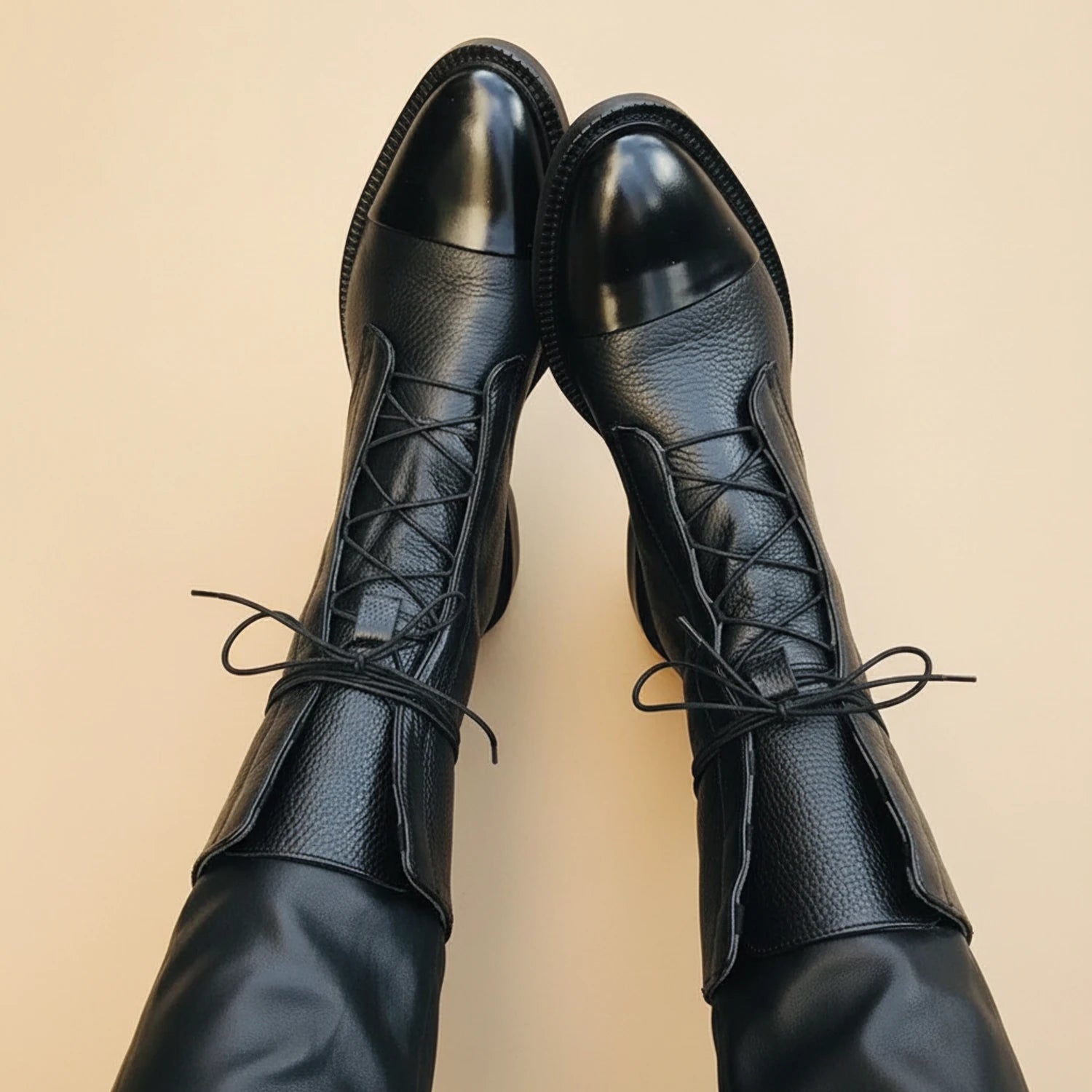 Women's Lace-Up Leather Ankle Boots Closora Women's Lace-Up Leather Ankle Boots Closora