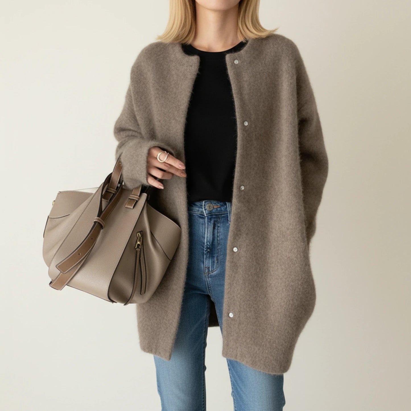 Women's Longline Warm Winter Cardigan