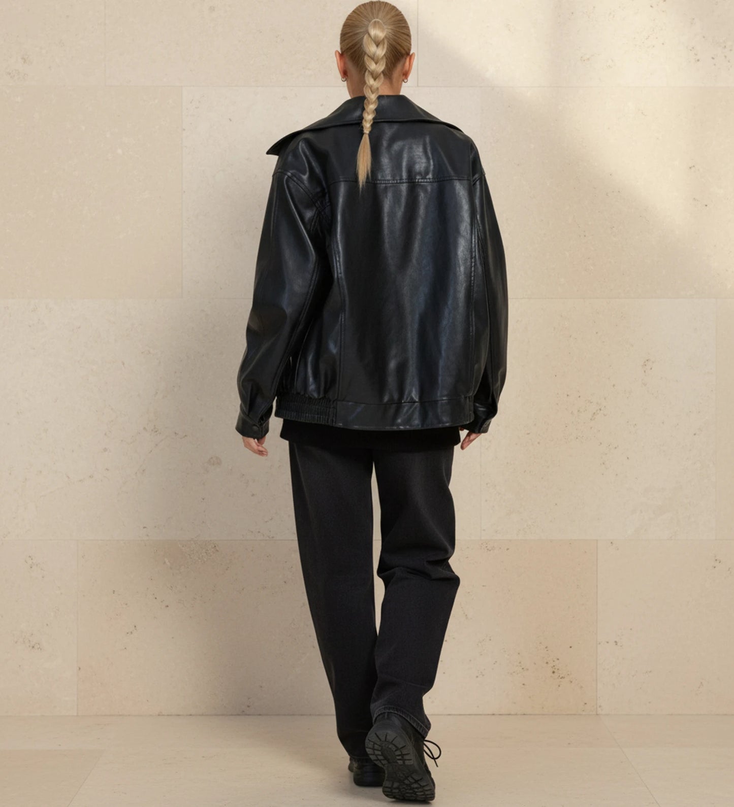 Women's Oversized Zip-Up Bomber Jacket