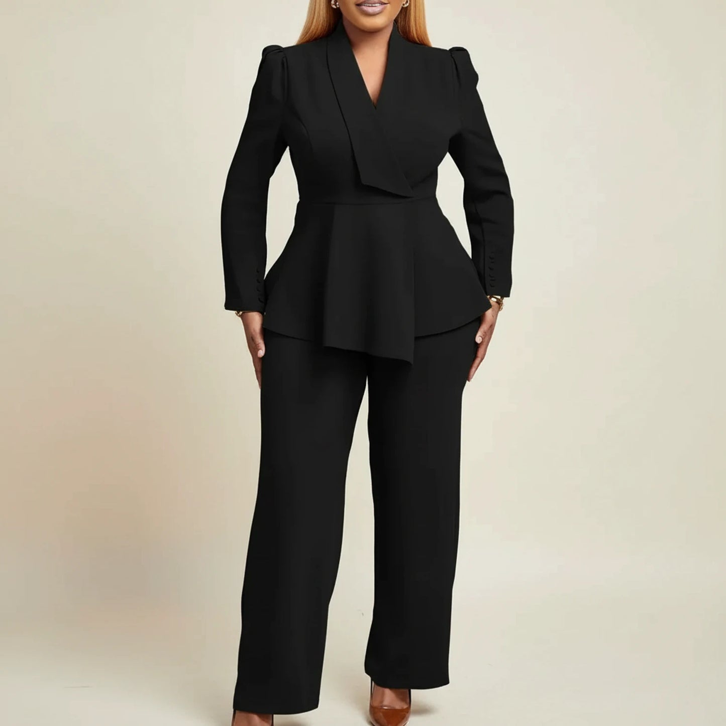 Women's Peplum Blazer Suit