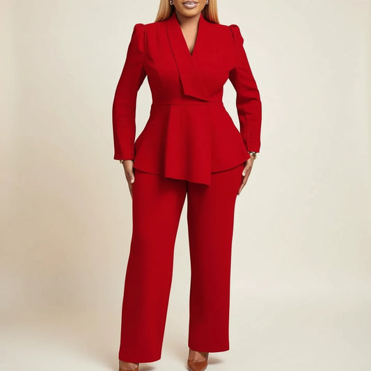 Women's Peplum Blazer Suit
