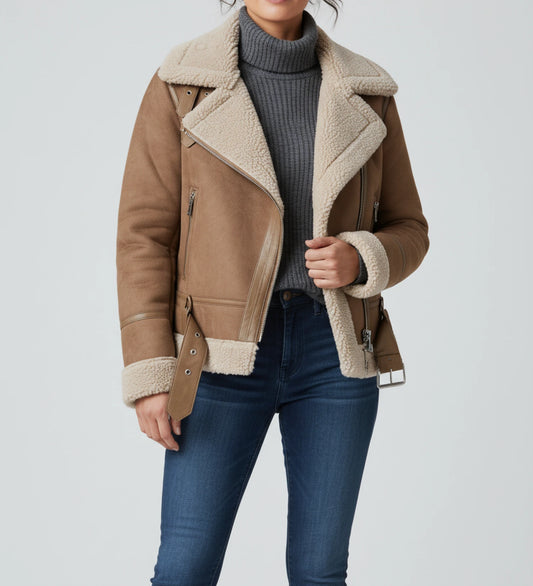 Women's Shearling Aviator Jacket image