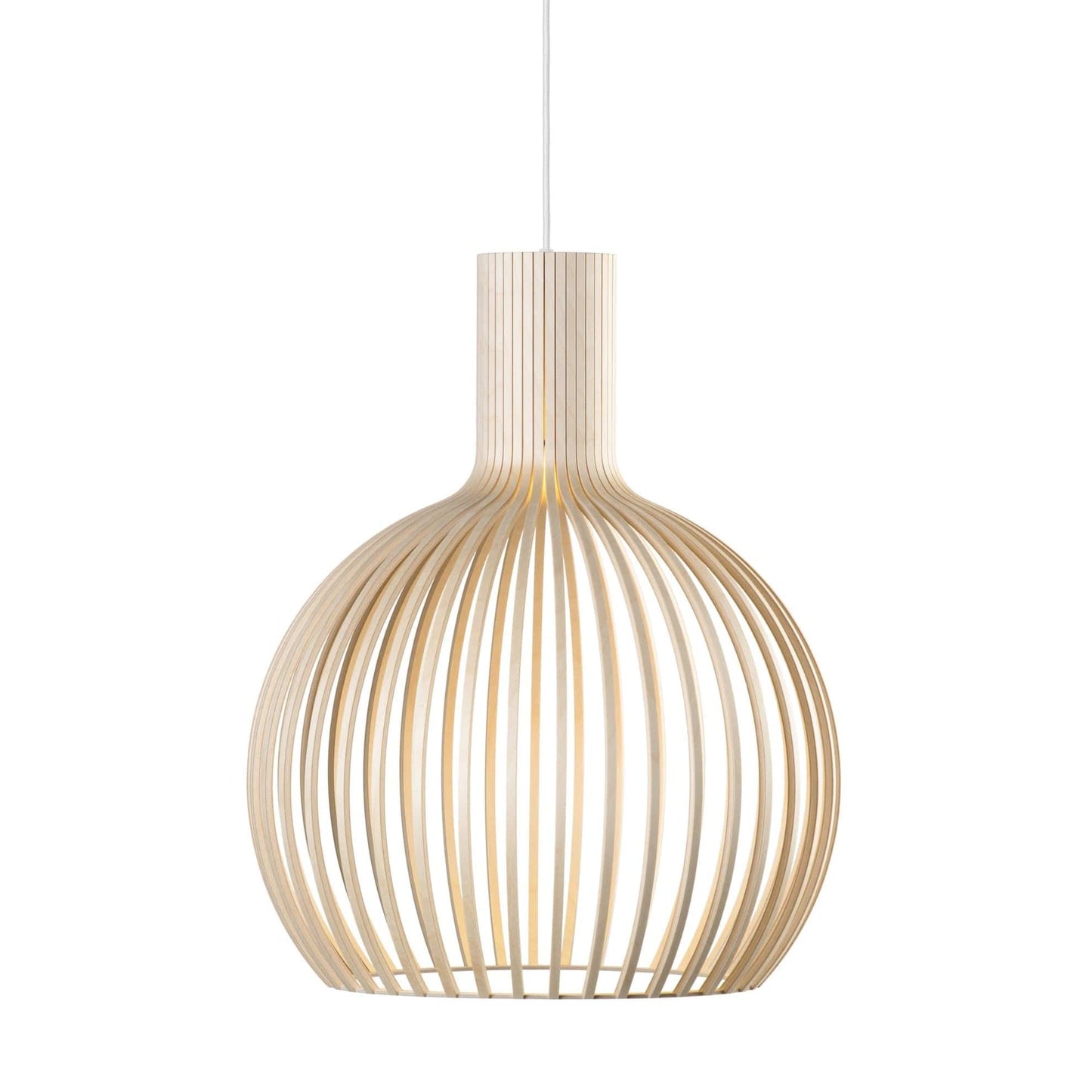 Wooden Pendant Lamp - Vintage Style | Adjustable Height | LED