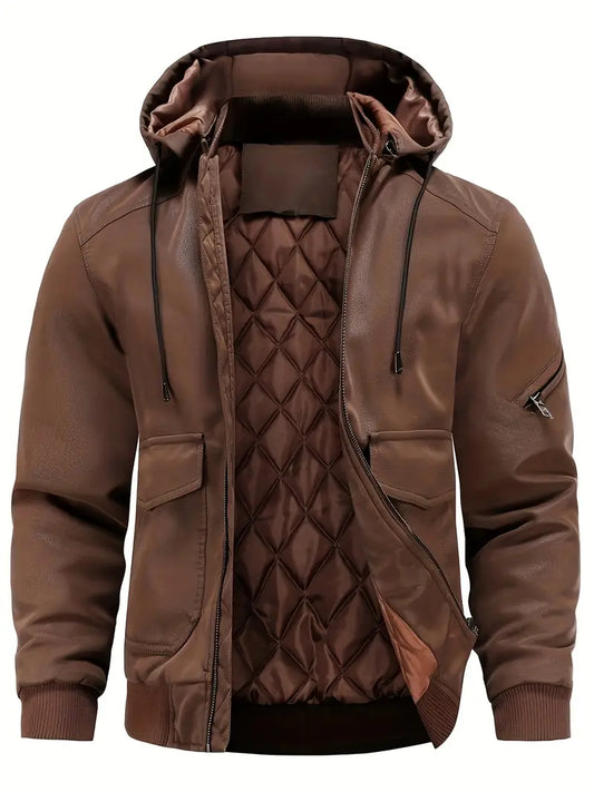 Men's Hooded Bomber Jacket - Image 1