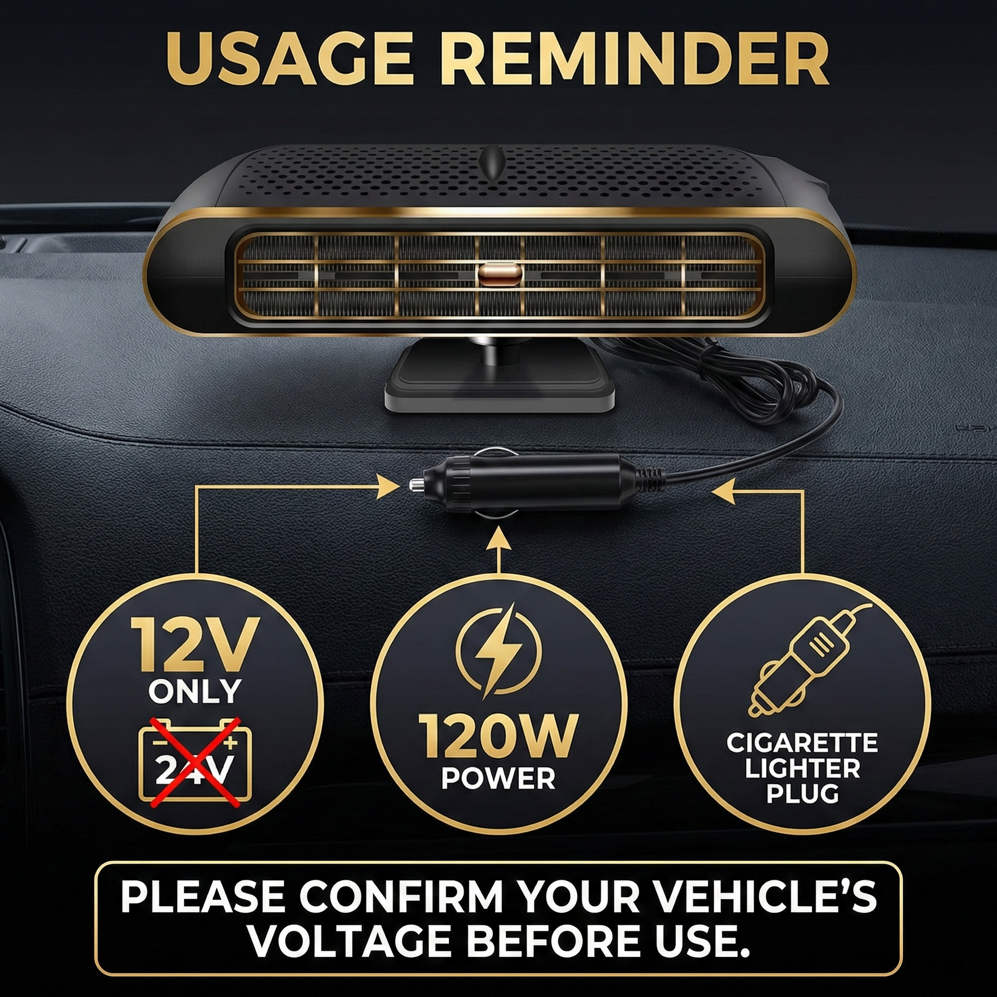 12V Portable Car Heater & Defroster