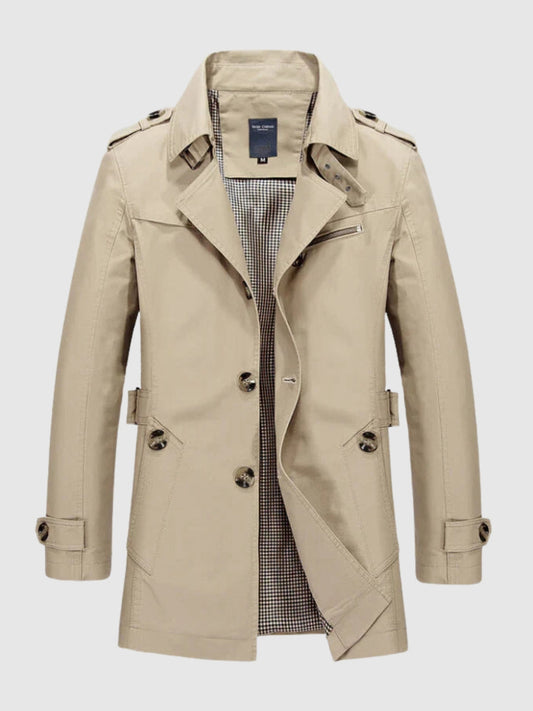 Men's Belted Trench Jacket - Image 1
