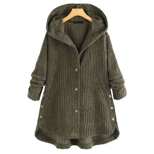 Women's Hooded Corduroy Jacket - Image 1
