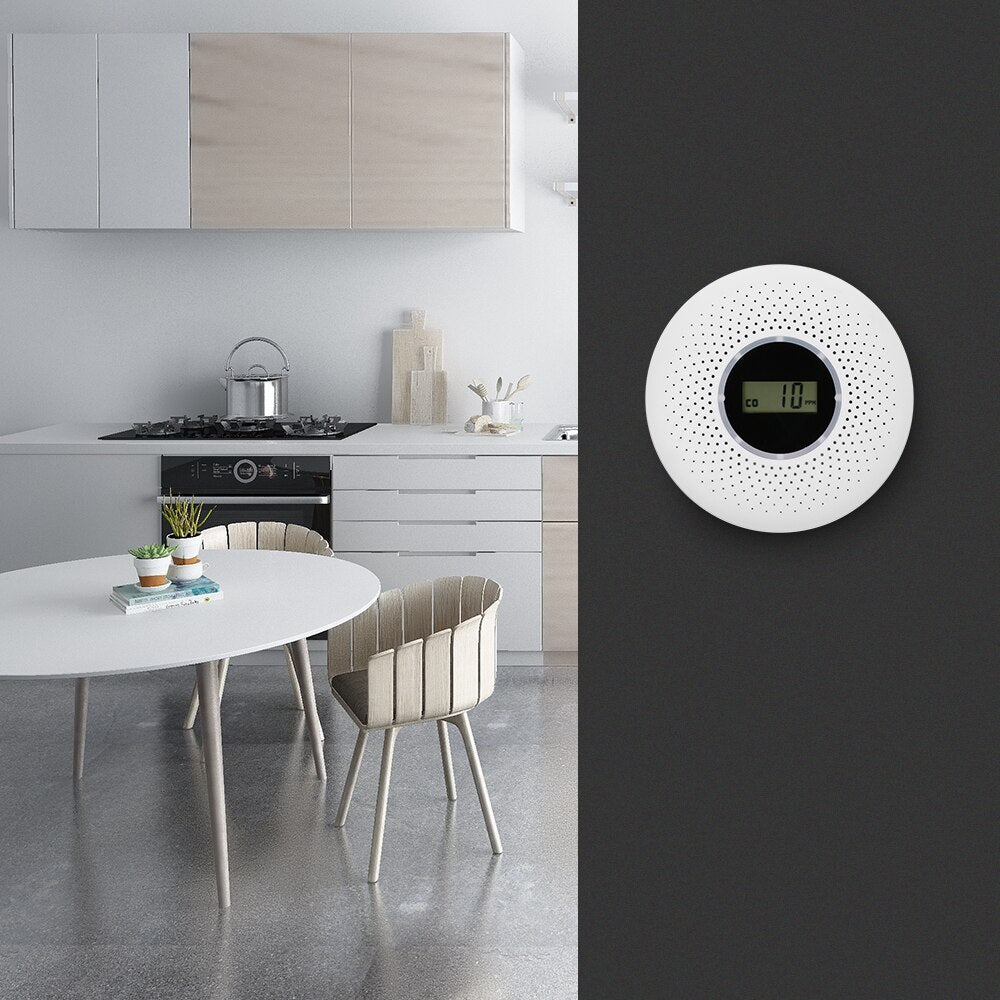 2-in-1 Carbon Monoxide & Smoke Detector Combo for Home Safety