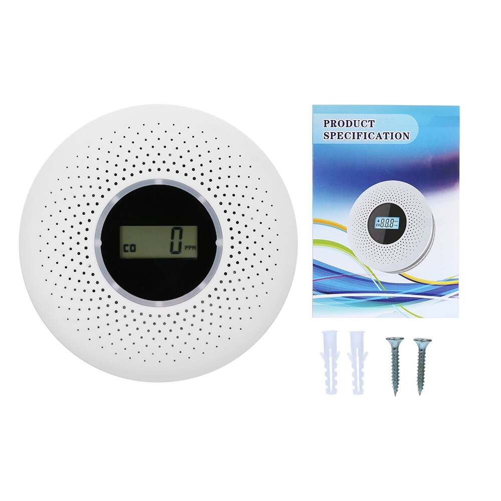 2-in-1 Carbon Monoxide & Smoke Detector Combo for Home Safety