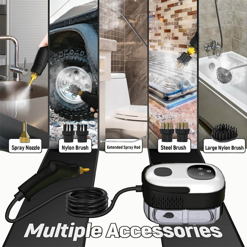 2500W High Pressure Steam Cleaner with 4 Nozzles