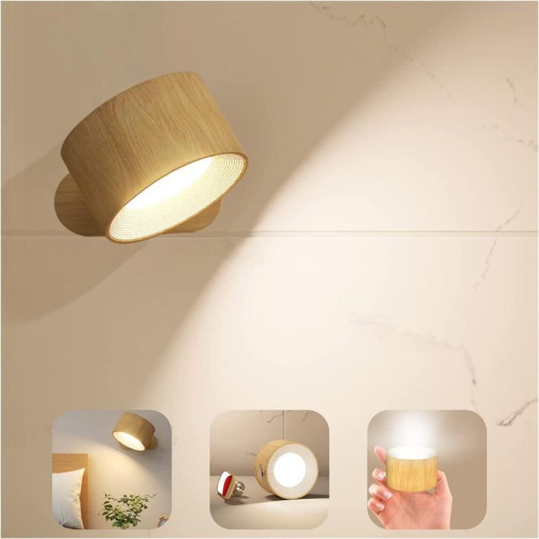360° Wireless Wall Lamp with USB Charging