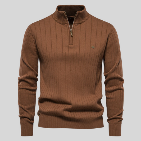 Men's Quarter Zip Sweater - Image 1