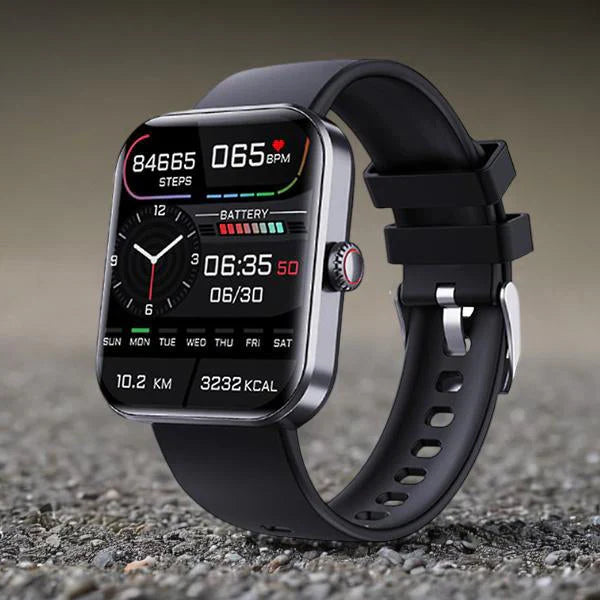 2025 Smart Health Watch with BP, ECG, HRV, SpO2 Monitoring – Waterproof Color Touch Screen