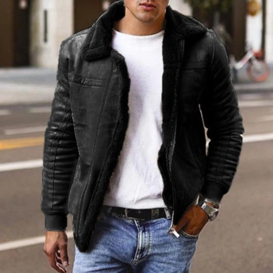 Men's Sherpa Collar Casual Jacket - Image 1