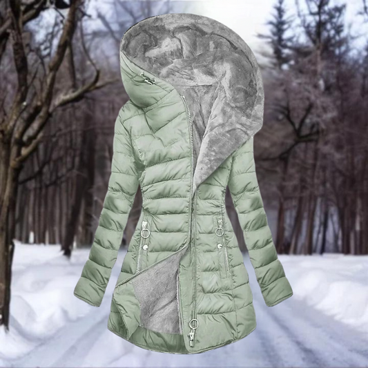 Women's Hooded Puffer Coat - Image 1