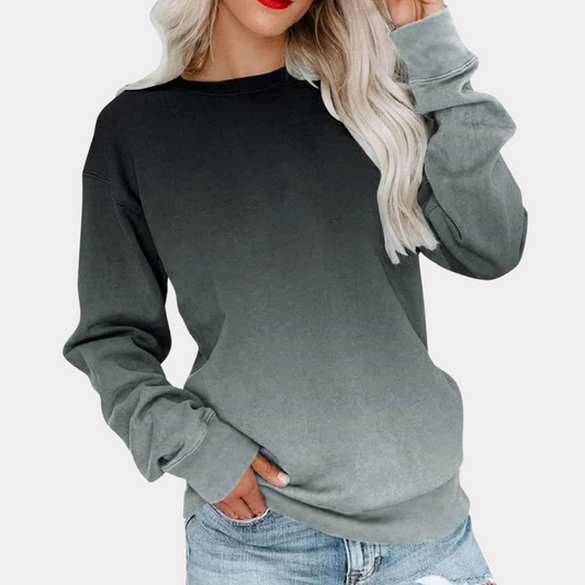 Women's Ombre Crewneck Sweater - Image 1