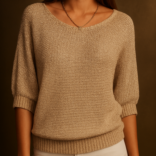 Women's Elbow Sleeve Pullover Sweater - Image 1