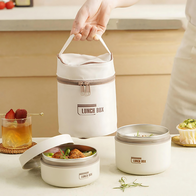 Stainless Steel Lunch Box Set | Leakproof & Stackable | Keeps Meals Warm