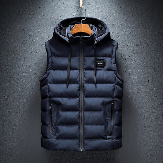 Men's Hooded Puffer Vest - Image 1