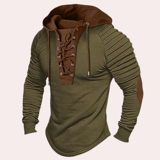 Men's Lace-Up Hoodie - Image 1