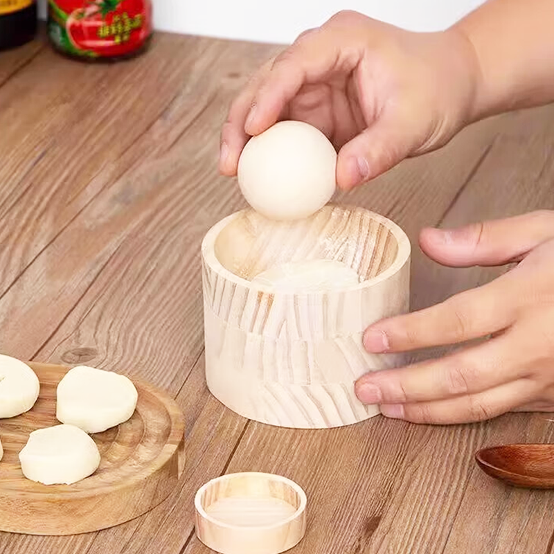 Dumpling | Wooden Dough Press | Non-Stick Surface