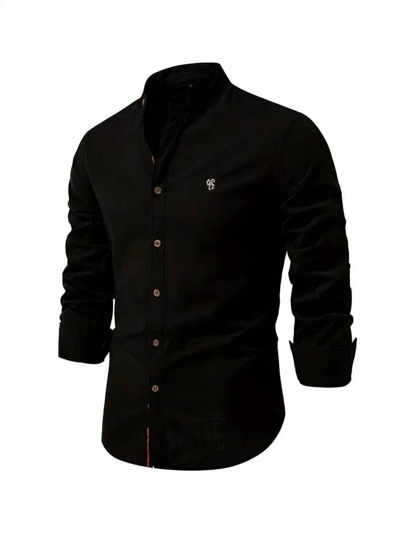 Men's Band Collar Stylish Shirt