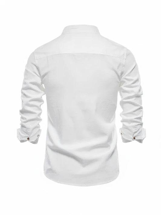 Men's Band Collar Stylish Shirt