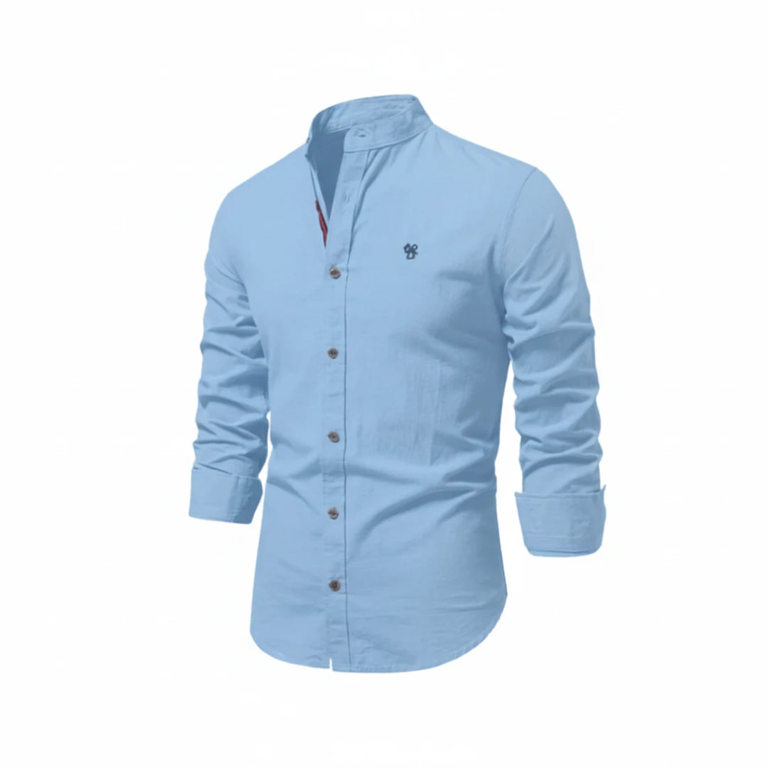 Men's Band Collar Stylish Shirt
