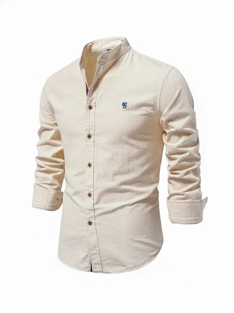 Men's Band Collar Stylish Shirt