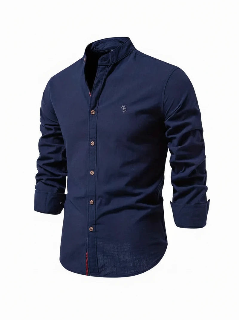 Men's Band Collar Stylish Shirt