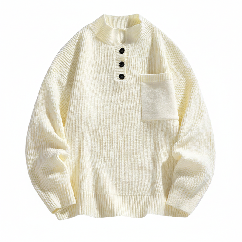 Men's Henley Pocket Sweater