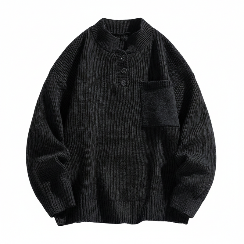 Men's Henley Pocket Sweater