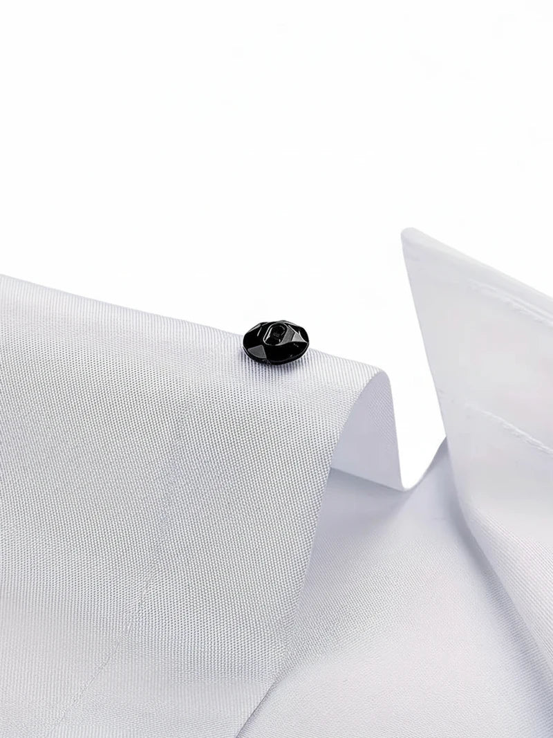 Men's Slim-Fit Long Sleeve Shirt with Buttoned Cuffs