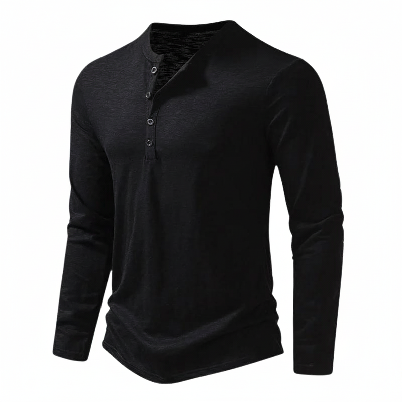 Men's Long Sleeve Henley Shirt