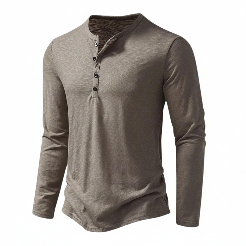 Men's Long Sleeve Henley Shirt