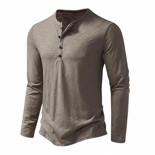 Men's Long Sleeve Henley Shirt