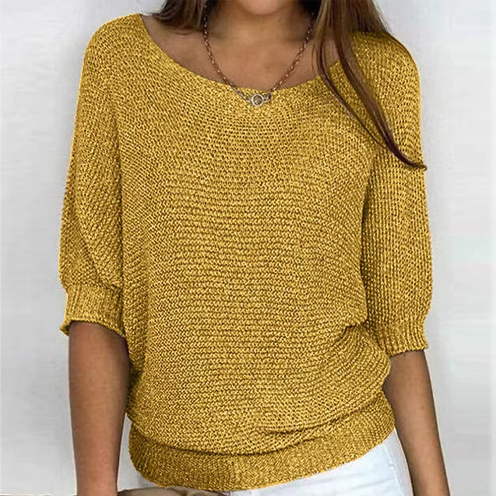 Women's Elbow Sleeve Pullover Sweater - Image 7