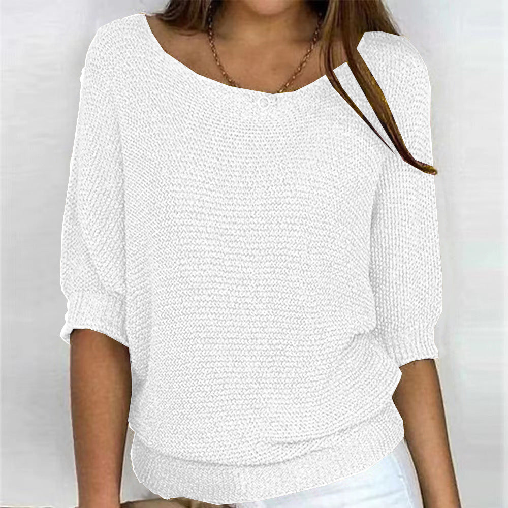 Women's Elbow Sleeve Pullover Sweater - Image 9