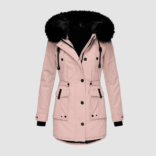 Women's Fur Hooded Anorak Coat - Image 1