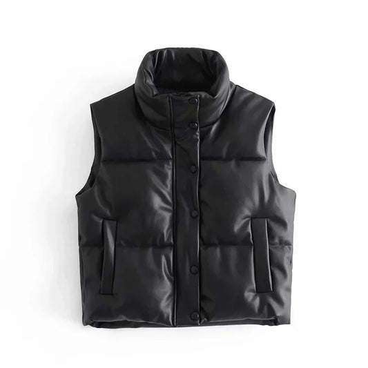 Women's Quilted Puffer Vest - Image 1