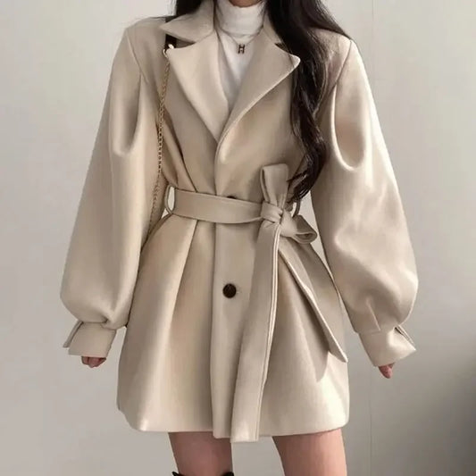 Women's Belted Mini Coat - Image 1