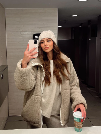 Women's Oversized Sherpa Jacket - Image 1